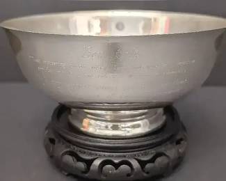 BB028 Reed  Barton Sterling Silver Engraved Bowl