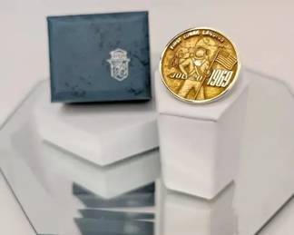 BB001 1969 Apollo 11 First Lunar Landing 10K Gold Commemorative Medal