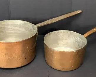 BB036 Copper French Saucepan Set