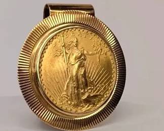 BB023 14K Gold Money Clip