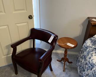 Leather chair one of two