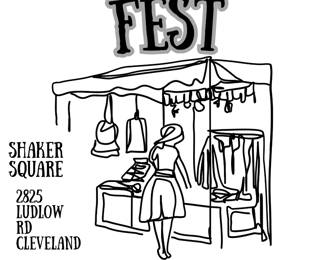 Pink and Blue Illustrated Market Sale Poster