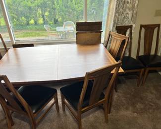 MCM Dining table and six chairs
