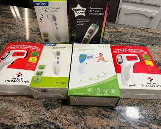 New and used contactless thermometers 
