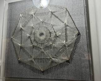 Acrylic shadow boxed string art