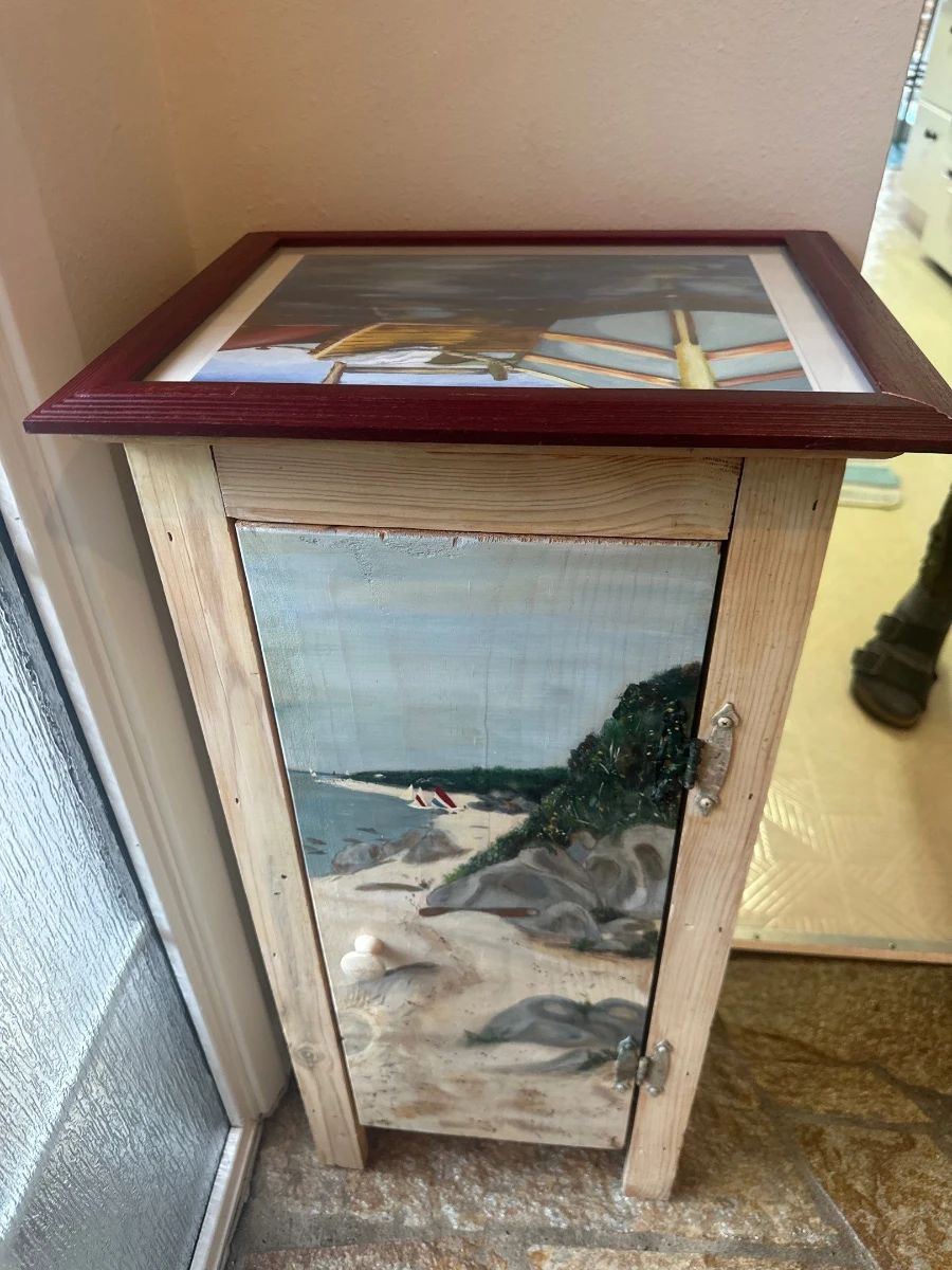 Nautical theme side cabinet