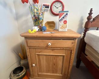 Handmade wood nightstand