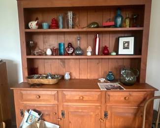Handmade wood hutch