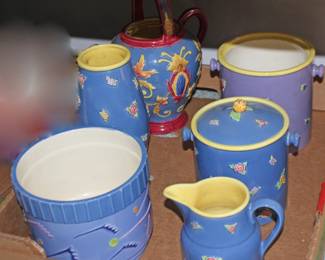 Blue Floral Czech Erpilia Pottery