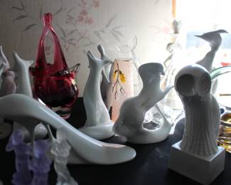 Porcelain Birds, Dogs, Horse, Owl, Royal Dux