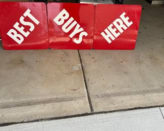 Best Buys Here Signs 2 sets