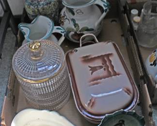 Specled Vase. Covered Dish, More