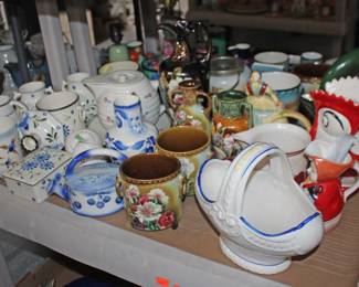 Czech Pottery,  C & S, Planters, Pitchers, Vases