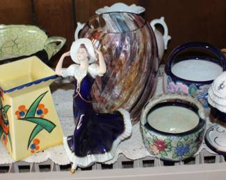 Various Styles of Deco Pottery