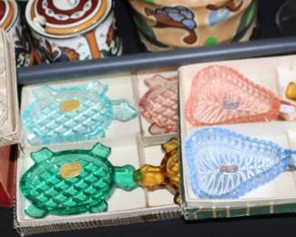Glass Ashtrays, Minature Flower Pots