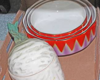 Porcelain Veggie, Set or Bowls, Czech