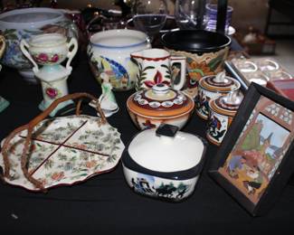 Various Czech Pottery and Small Framed Art