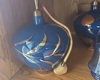 Blue Perfume Glass Container