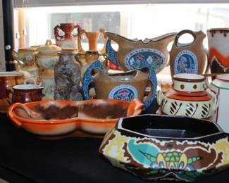 Unique Pottery Design, Czech Pottery Vases, Pitchers, Serving Dishes, Mugs, More