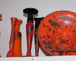 Czech Tango Glass, Kralik or Harrach Art Deco Period