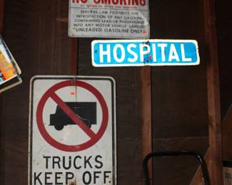 Trucks Keep Off Sign