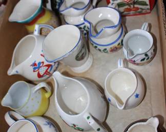 Creamers, Pitchers  Biscuit Jar