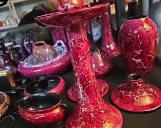 Joseph Rindskoph Crackle Glass Vase Czech More