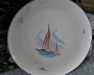 Erphilia Regatta Sailboat Nutical Plate Czech
