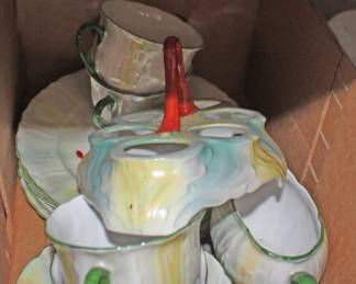 Mixed Colors Lusterware Dishes