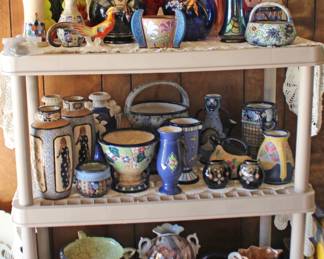 Czech Pottery, Art Glass, Egyptian Ware More