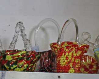 Spatter Ware Art Deco Baskets  More