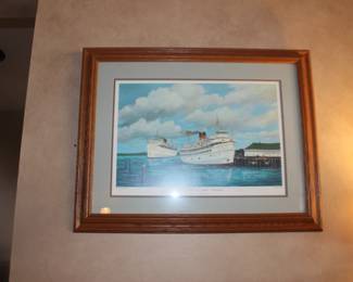 Framed Art of Ships C
