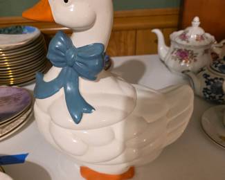 Goose cookie jar