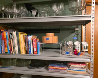 Cookbooks , glassware, china