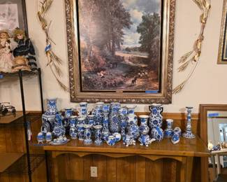 Tons of affordable blue and white decor