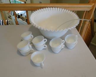 Punchbowl set, Fenton, Silvercrest