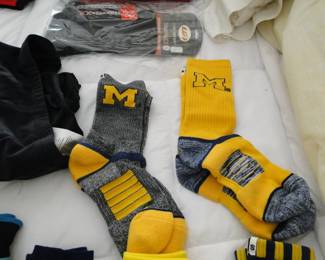 University of Michigan thick socks to keep your feet warm