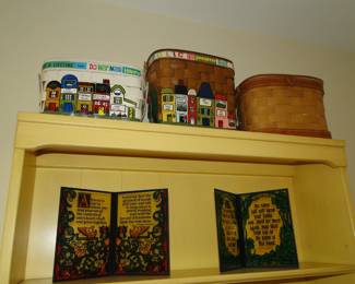 Hand painted baskets