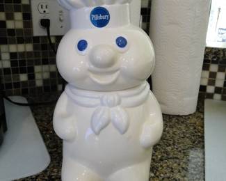 Pillsbury Dough Boy cookie jar. Or you can put biscuits, and crescent rolls inside too