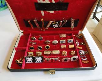 Vintage cufflinks, and some of those cufflinks also have matching tie tacks too