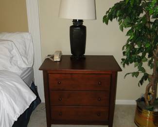 Solid wood side table