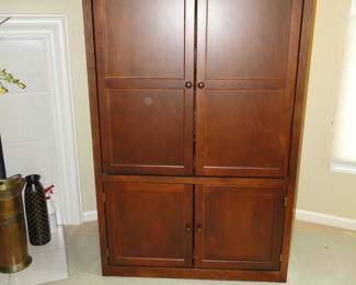 Hutch, perfect for storing linens, or a TV