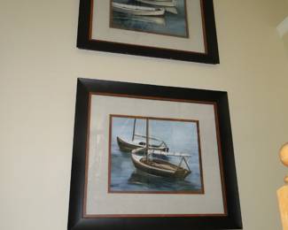 In the picture, as you see here these look smaller. They are about 2 feet tall, by 3 feet in width. Large scale framed artwork