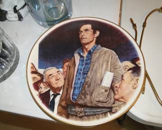 Large Norman Rockwell plate