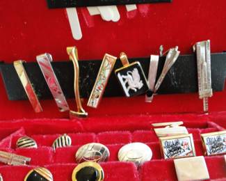 Some of the cufflinks, also have matching tie tacks too