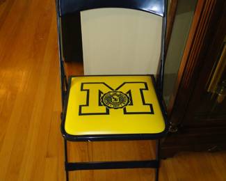 The original folding University of Michigan folding chair