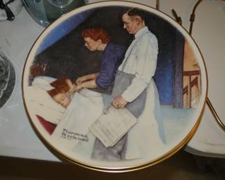 And the final four plate, Norman Rockwell style