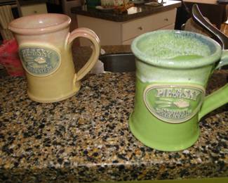Pies in the Sky Mugs in Yellowish and Green