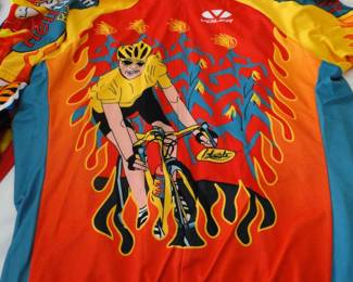 Lots and lots of biking racing shirts