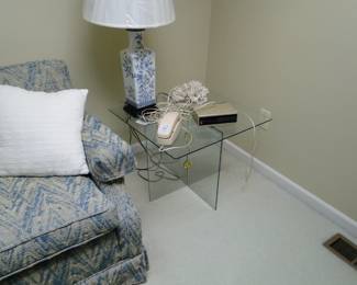Glass side table